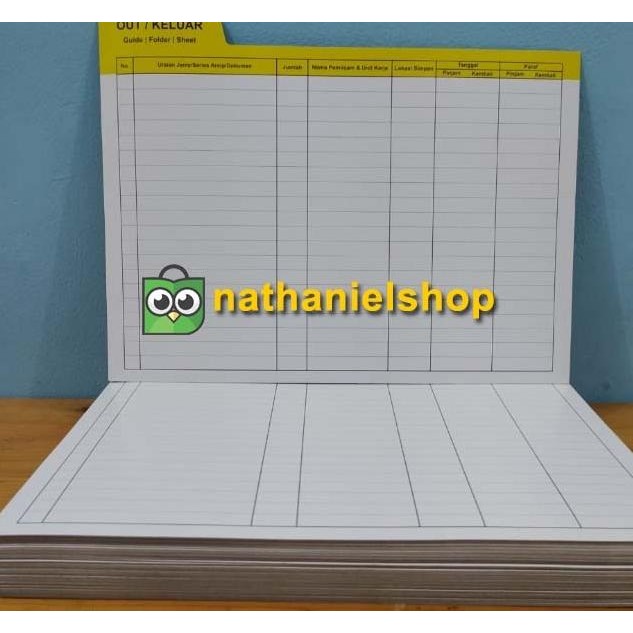 

new !!! Out Indikator (Out Guide/Out Sheet) Arsip/Dokumen Isi 15 Lembar murah