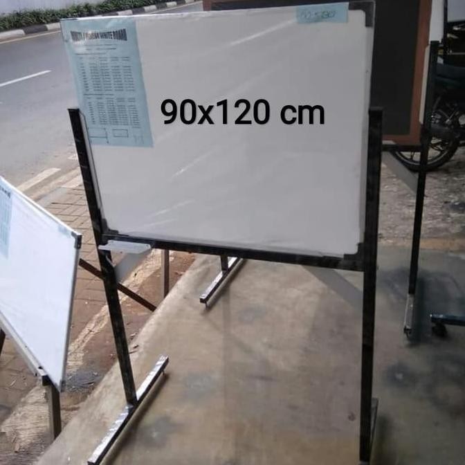 

BEBAS ONGKIR - Whiteboard stand 90 x 120 papan tulis + kaki 120 x 90