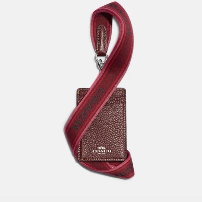 

new !!! Lanyard Leather Maroon Multi murah