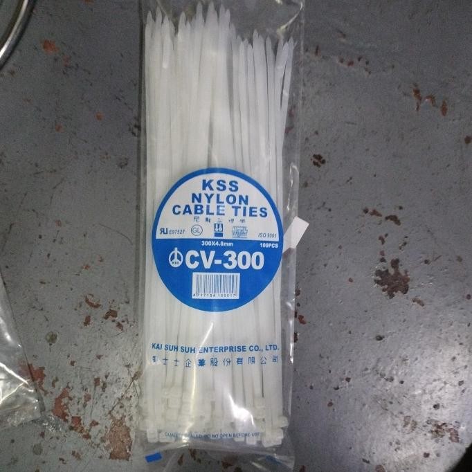 

new !!! KSS NYLON CABLE TIES CV-300/ 30CM X 4,8MM - Putih murah