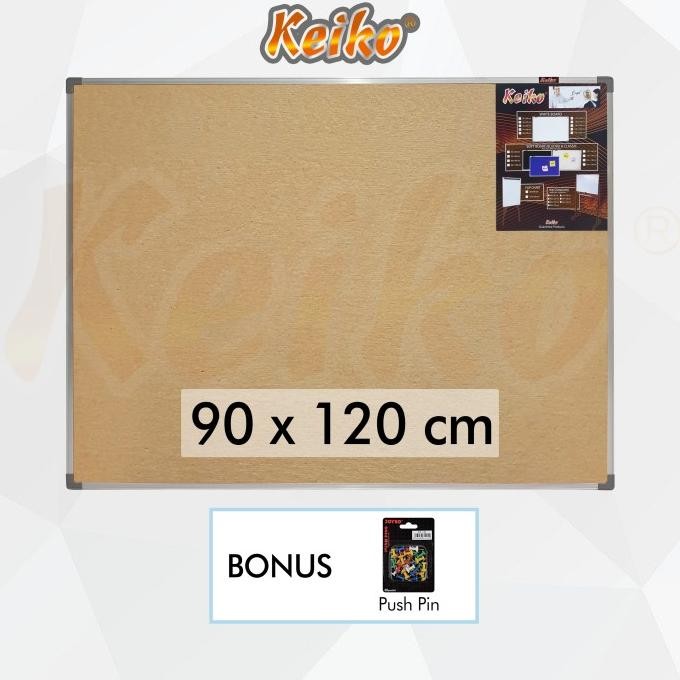 

TERMURAH - Softboard Cork Pin Board / Papan Mading Gantung Keiko 90 x 120 cm