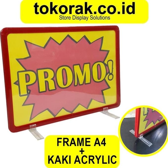 

new !!! A4 POSTER FRAME DISPLAY PROMOSI LABEL HARGA POP UP murah