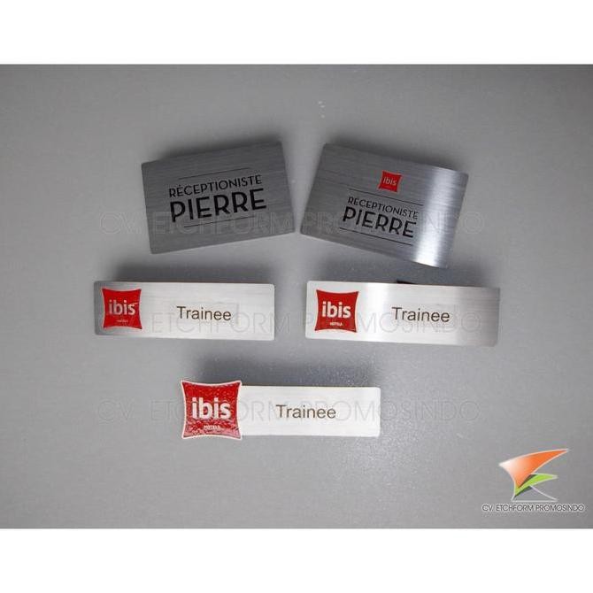 

new !!! Nama Dada | Name Tag - Kuningan & Stainless (tebal 1mm tanpa Coating) murah