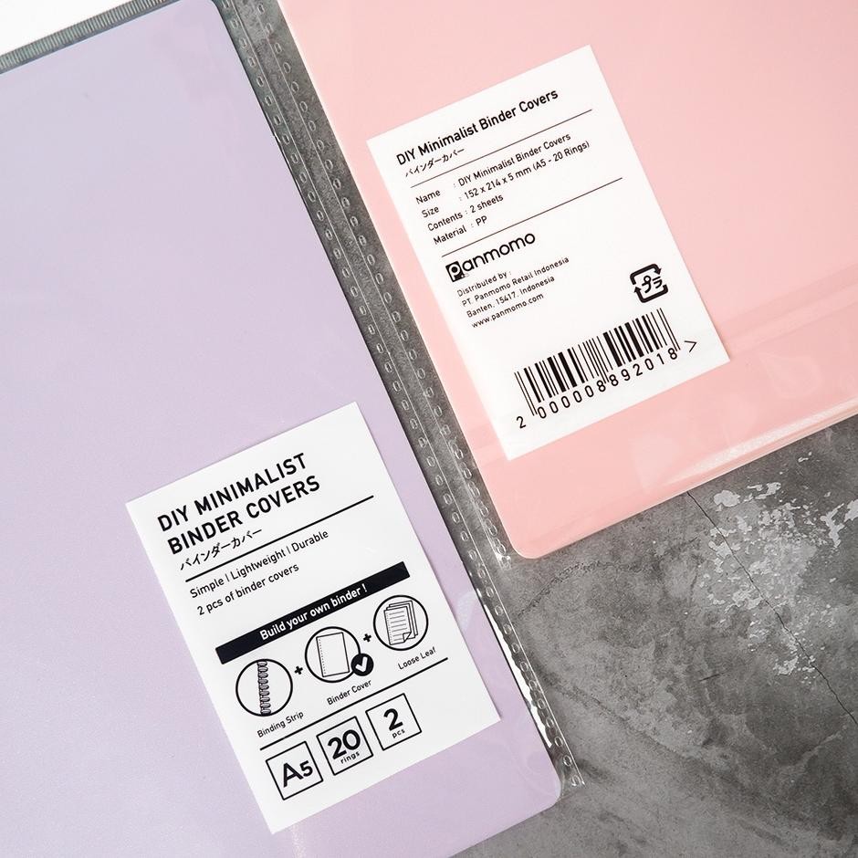 

uk-68 er-56 DIY Minimalist Binder Covers Cover Isi 2pc Macaron A5 Binder Cover Warna Pastel Plastik Cover Loose Leaf Hemat Termurah
