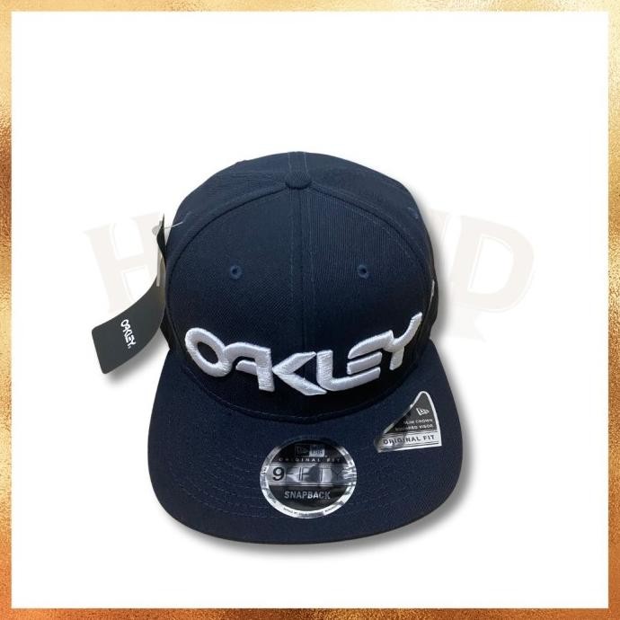 Topi New Era x Oakley Collab Navy 9FIFTY Snapback Hat 100% Original