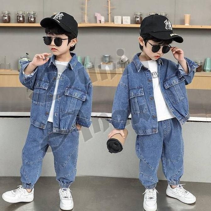 JAKET DENIM ANAK LAKI-LAKI PREMIUM / OUTER KEKINIAN ANAK COWOK