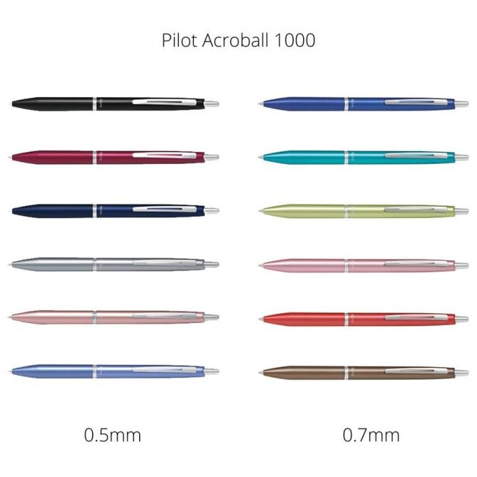 

NEW Pilot Acroball Acro 1000 Ballpoint Oil-Based Ink Pen 0.5mm 0.7mm