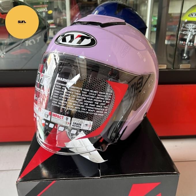 BEBAS ONGKIR - Helm Half Face KYT Kyoto Solid Lavender / Ungu