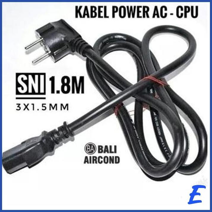 | BLR | Kabel Power Komputer PC CPU Laptop Printer Adaptor Speaker Portable Kabel Ujung Lubang 3