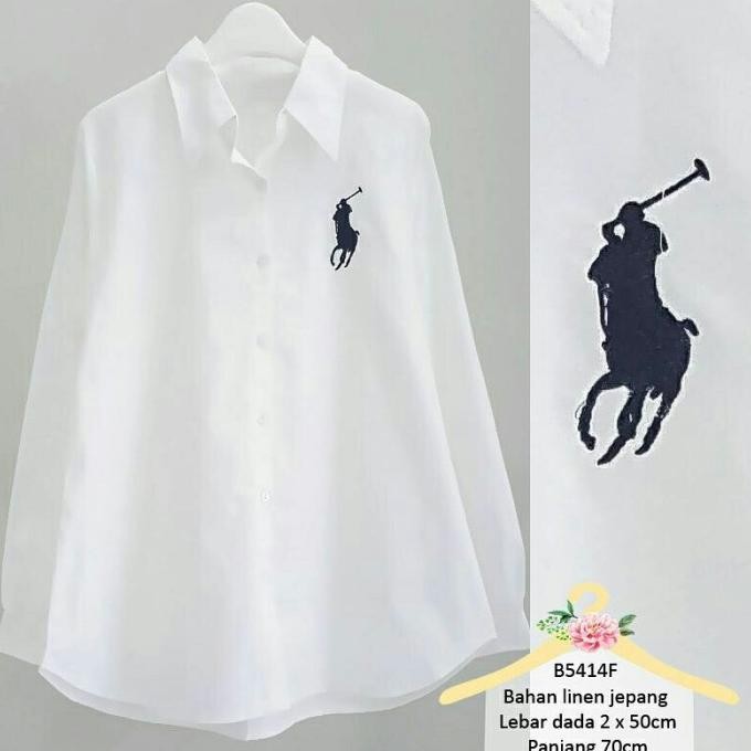 (RESTOCK) POLO SHIRT KEMEJA WANITA KEMEJA PUTIH WANITA ATASAN WANITA