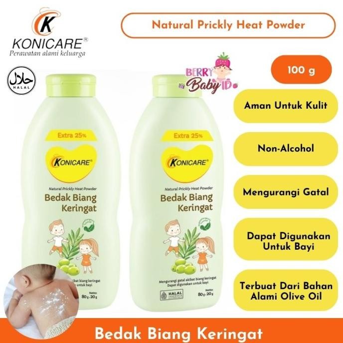 Original Konicare Bedak Biang Keringat Ruam Popok Bayi Anak 80 Gram