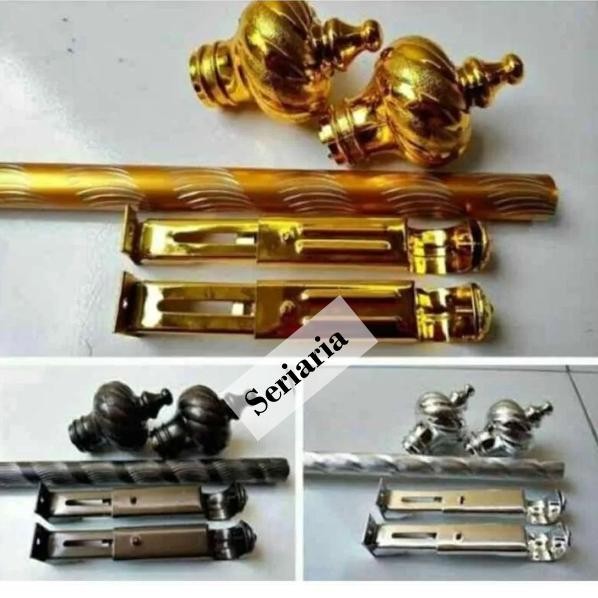 ''Terlaris" Batang Gorden Full Set Tiang Gorden Ulir Batang Gorden Full-Set Besi Batang Gorden Set L