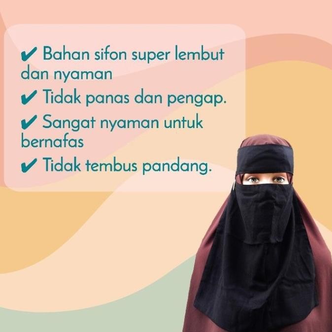 Original Cadar / Niqab Bandana Bedoon Essm Ori Saudi Poni