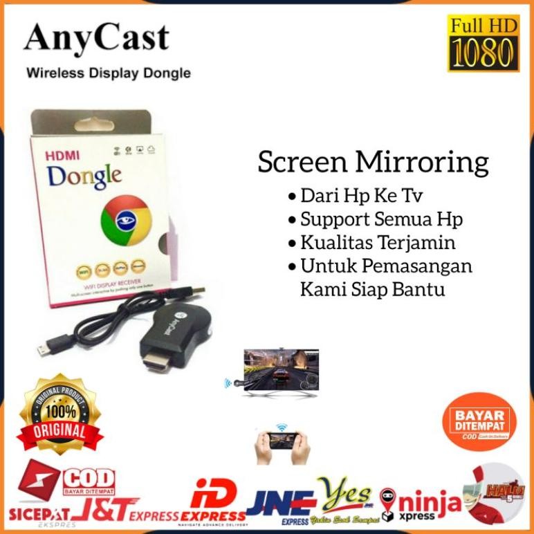 WAGI ANYCAST DONGLE WIRELESS / ALAT PENGHUBUNG HP KE TV LED / ANYCASH DONGEL MIRACAST WIFI / PENYAMB