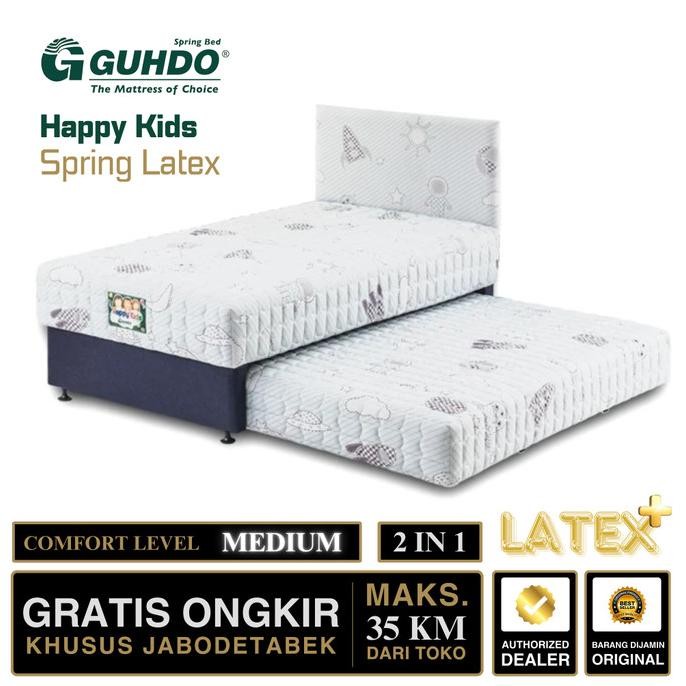 Kasur 2in1 2 in 1 Sorong Guhdo Happy Kids Spring Latex | Kasur Anak | Kasur Tingkat | Kasur Double