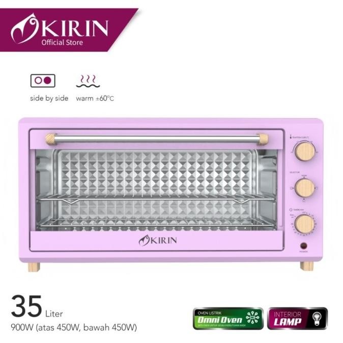 kirin oven listrik wide beauty 35l - kbo-350wb