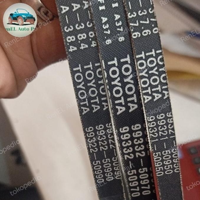 Terbaru Fan Belt Tali Kipas Set Toyota Kijang Super Grand 1500Cc Original