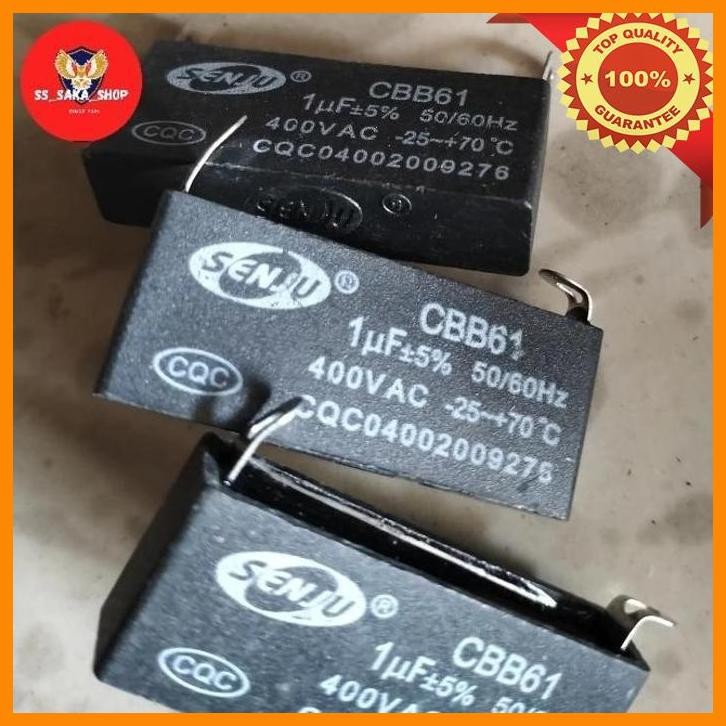 [sss] kapasitor 1 uf model socket || capasitor socet 1uf || kapasitor hexos/box fan berbagai merk