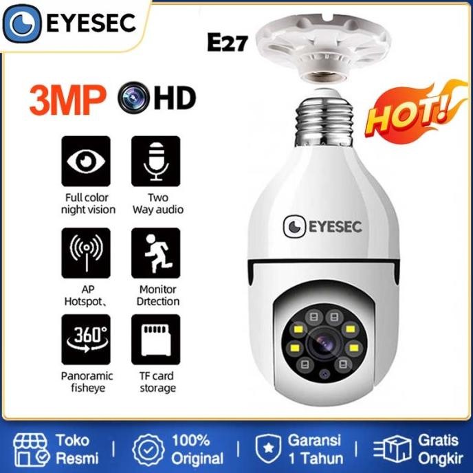 TERSEDIA EYESEC CCTV Kamera CCTV LAMPU Bohlam IP Camera CCTV Wifi 3MP Full HD