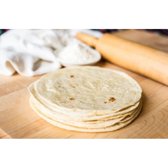 

White Flour Tortilla Frozen (Kulit Kebab), 17cm, Sehat,No Sugar,Vegan