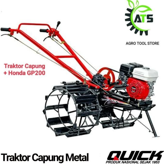 Traktor Bajak Sawah Quick Capung Metal Engine Honda Gp200 Siap Pakai New Stok