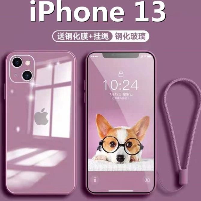 IPHONE 13 MINI 13 PRO MAX SOFT CASE TALI LANYARD MIROR KACA SILIKON HP