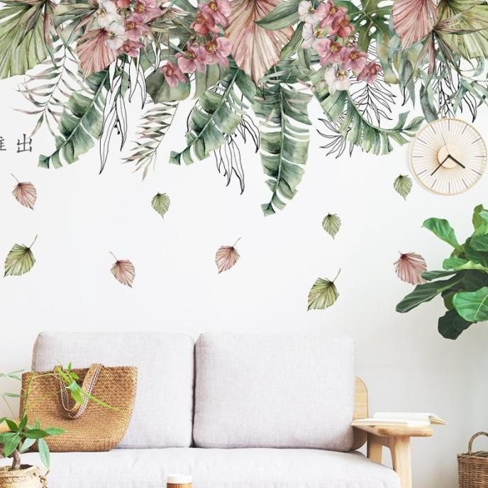 SALE WALPAPER WALLSTIKER BUNGA RAMBAT SALUR WARNA WARNI DEKORASI WALLPAPER & STIKER DINDING