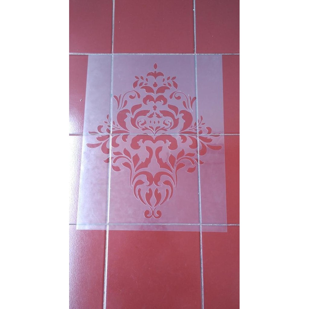 

SALE! STENCIL DINDING UKURAN 30X40 CM KETEBALAN 200 MICRON MOTIF 2