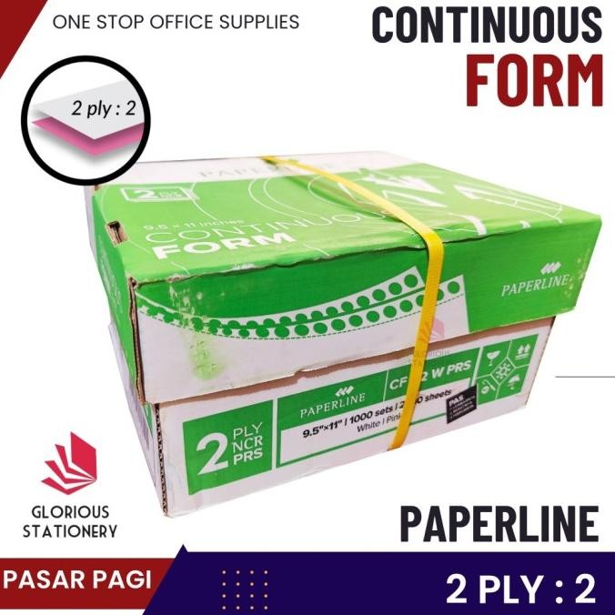 

BEBAS ONGKIR - Kertas Continuous Form 9.5 x 11" 2ply Bagi 2 - Paperline