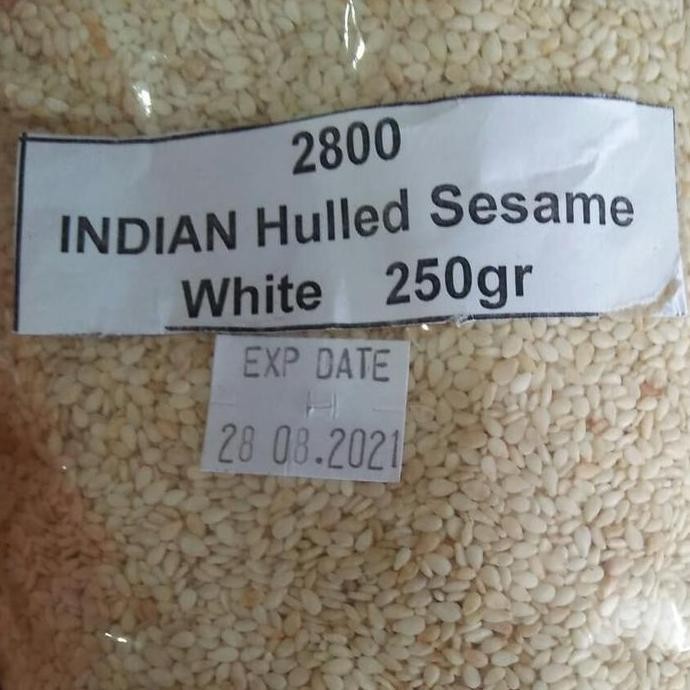 

,,,,,,,] Indian Hulled Sesame white wijen putih 250grm