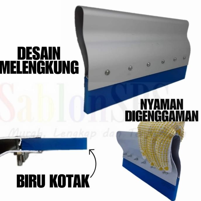 

TERSEDIA GAGANG RAKEL ALUMUNIUM MODEL S ERGONOMIS 30CM SET RAKEL BIRU KOTAK
