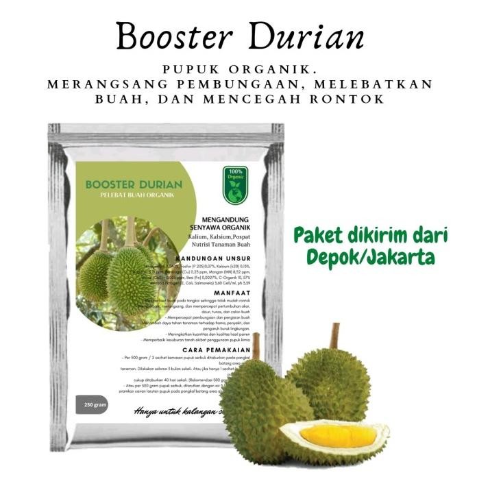 

Terlaris Pupuk Organik Booster Durian. Pembungaan, Melebatkan Mencegah Rontok