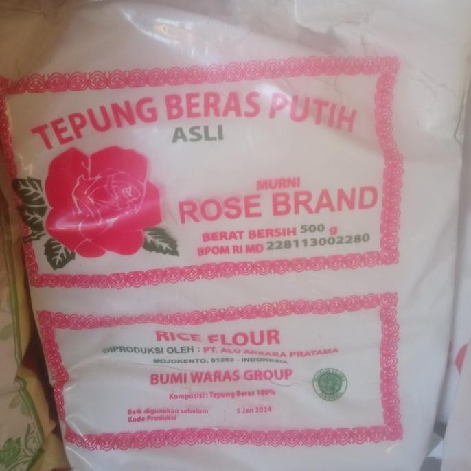 

Terlaris Tepung Beras Rose Brand 500G