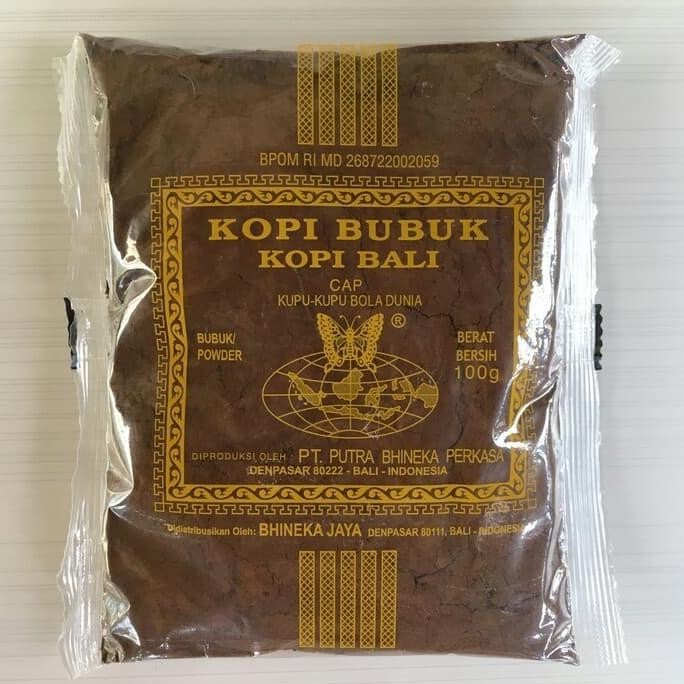 

><><><] kopi bubuk kopi Bali cap kupu kupu bola dunia 100grm