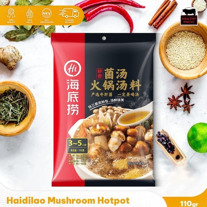 

Terbaru Haidilao Mushroom Soup Base Bumbu Hotpot Rasa Jamur Halal