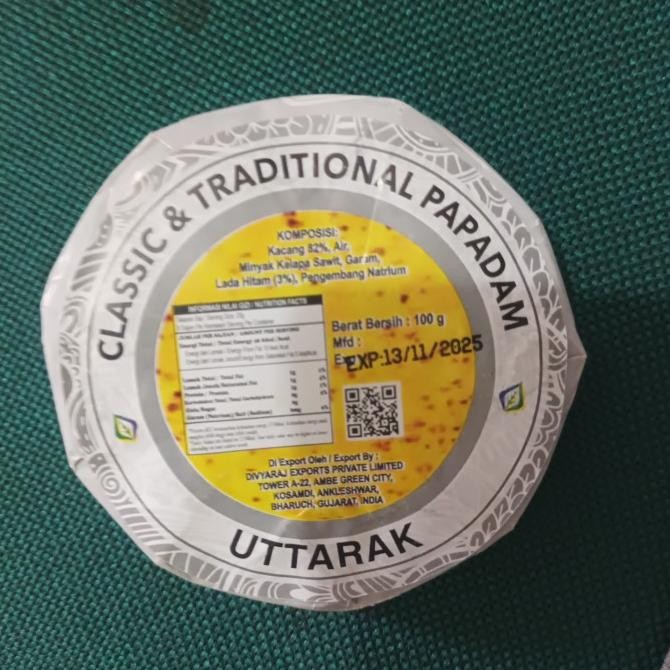 

paling diminati] papadam majesty 60 gram