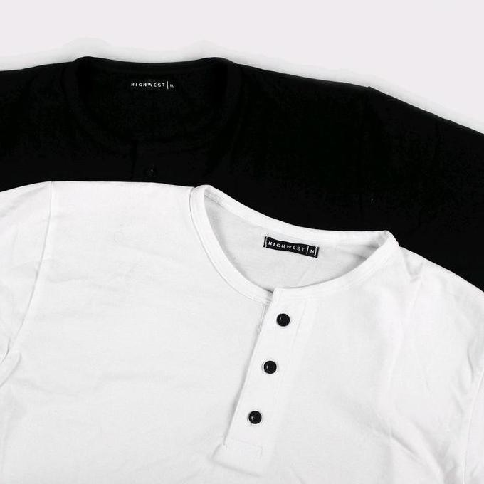 baru  Highwest Henley T-Shirt Unisex Cotton Pique 30s murah