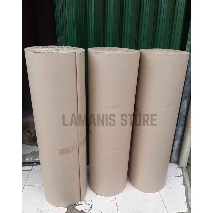 

BEBAS ONGKIR - Kardus Lembaran Gulungan Corrugated Karton Single Face Roll 50 cm - 100 cm