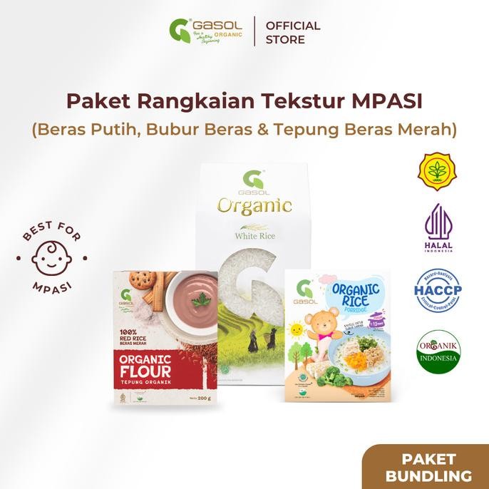 

Terlaris Gasol Paket Rangkaian Tekstur Mpasi - Tepung Beras Merah, Bubur Beras, Dan Beras Putih