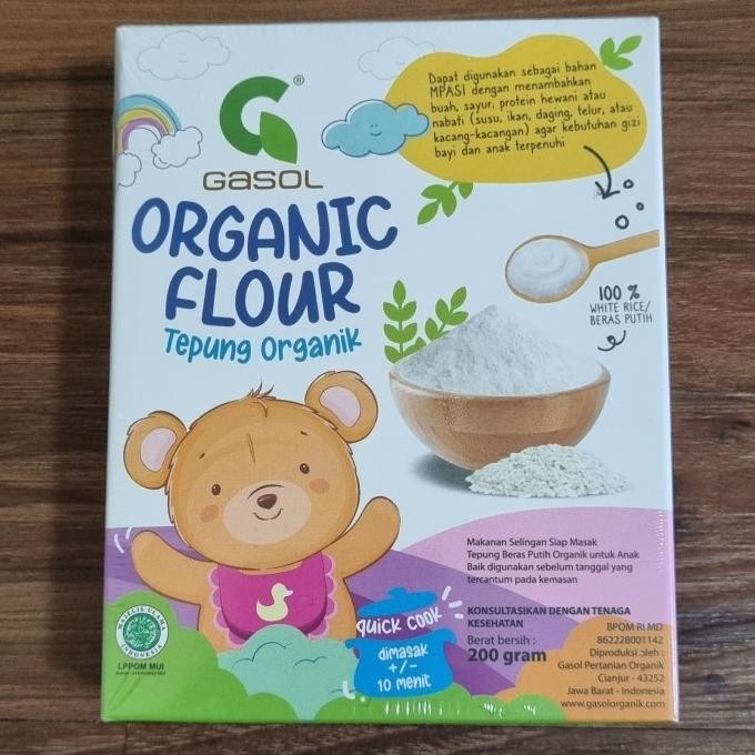

Terlaris Gasol Organic Flour White Rice Tepung Organik Beras Putih Makanan Bayi Mpasi 200 Gram
