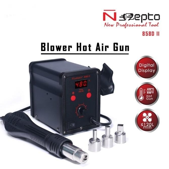 Original Nepto 858D Ii Blower Hot Air Gun Solder Uap Service Hp Laptop New Stok
