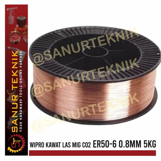 Wipro Er50-6 Kawat Las Mig Co2 0.8Mm 0.8 Mm 5Kg 5 Kg New Stok