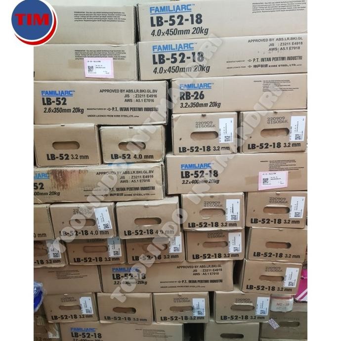 Kawat Las Kobe Lb 52-18 4Mm Aws E7018 20 Kg New Stok