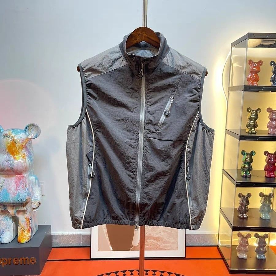 Rompi Pria Ringan Cepat Kering Gilet Pakaian Luar Tipis Jaket Rompi