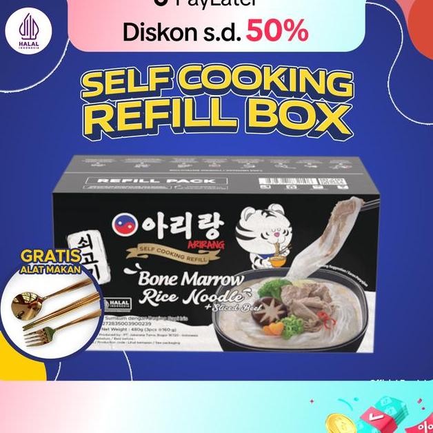 

Arirang Elf Cooing Refill Bone Marrow Rice Noodle 480Gr 3Pc