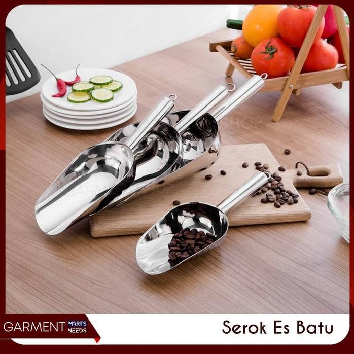 

Terlaris Promo !! - Sekop Es Batu Serokan Biji Kopi Tepung Stainless Steel Sendok Skop Beras Gula Biji Bijian Spatula Ice Cube