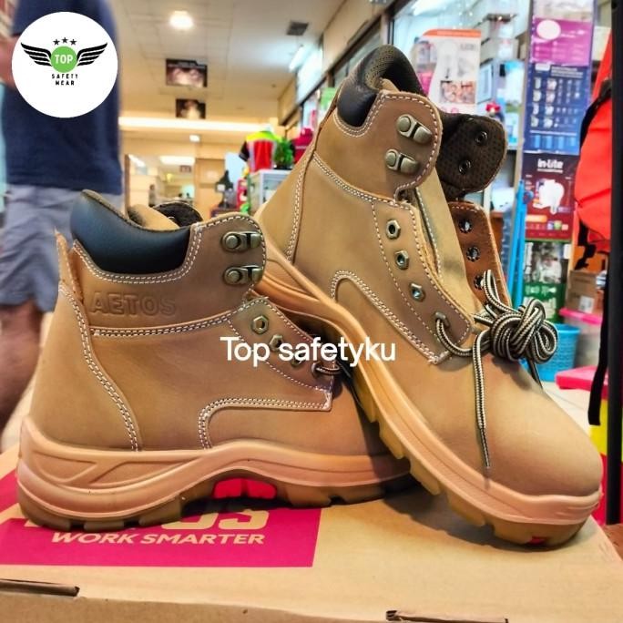 Sepatu Safety Aetos Tungsten Wheat / Safety Shoes Aetos - Original