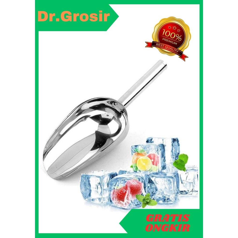 

Terlaris Dr. Grosir Sendok Skop Es Batu Stainless Tebal / Sekop Es /Sekop Tepung /Sekop Beras Stainless