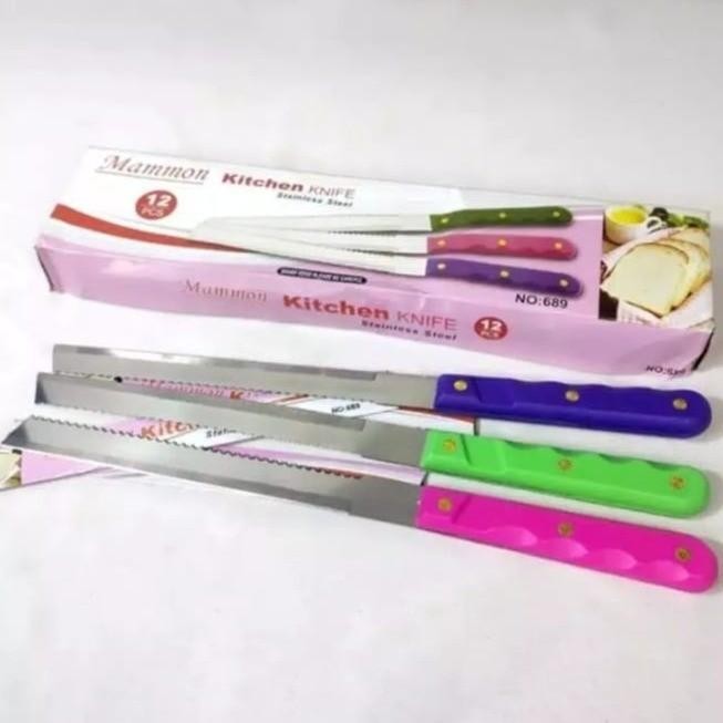 Pisau Roti 32Cm Piso Bolu Stainless Tajam 2 Sisi Mata