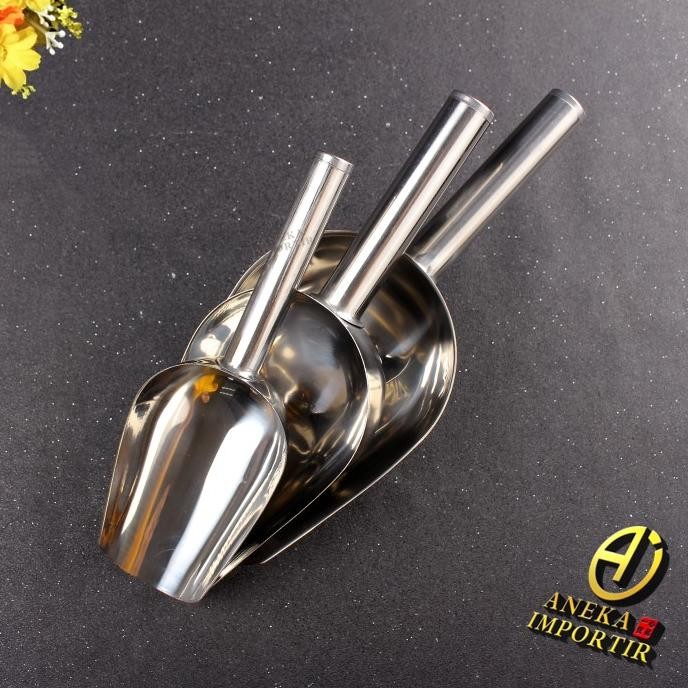 

Terlaris Sendok Sekop Es Batu Stainless Skop Serokan Beras Tepung Ice Scoop